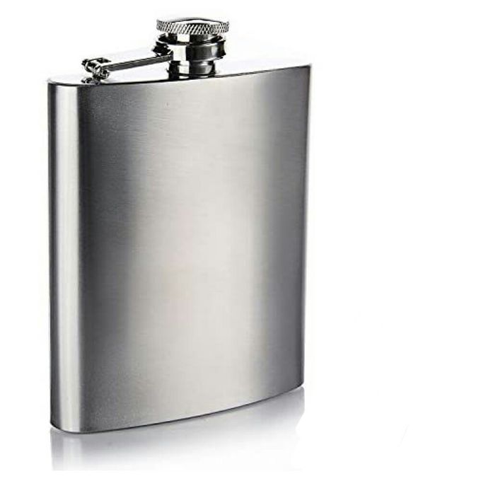 24Oz Stainless Steel Hip Flask Bottle -Silver