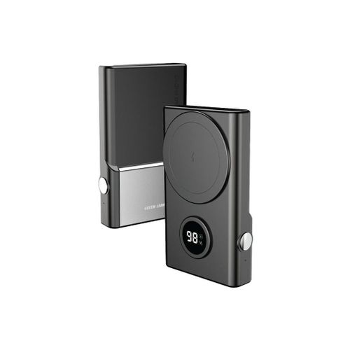 Green Lion MagSnap Pro 10000mAh Power Bank, Bluetooth Version 5.3, Digital Display, Folding Bracket