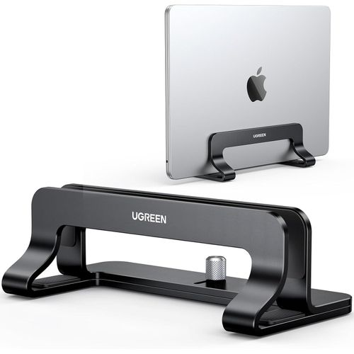 UGREEN Vertical Laptop Stand Holder for Desk Compatible with MacBook Pro, MacBook Air Stand Vertical Aluminum Adjustable for Up to 17.3 Inch Gaming Laptop