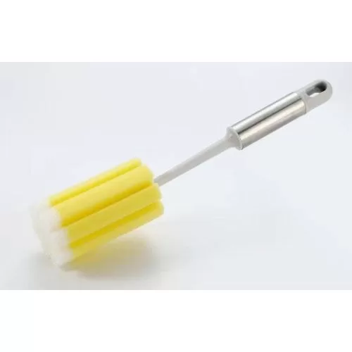 1 Piece Foam Material Reusable Baby Bottle Brush, Cleaning Sponge And Scrubber 10" Long Handle to Scrubber Water Bottle, Tumbler, Glass Jar Mugs Dishwasher Safe, Non-ScratchDish Sponge & Dish Scrub Br