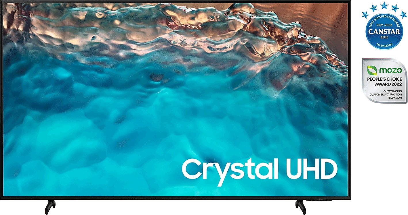 Samsung 75 Inch UHD 4K Smart TV UA75BU8000, Series 8, HDMI, USB, Crystal Video Processor With Inbuilt Digital Reciever – Black