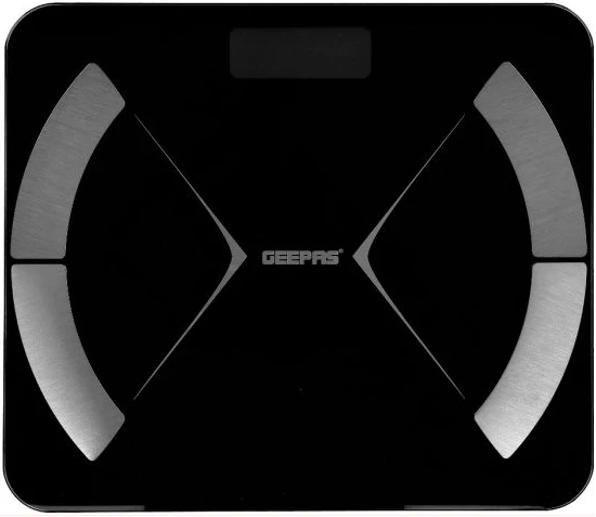 Geepas GBS46522 Smart Body Fat Scale - Portable Lightweight Bluetooth 5.0 With Led Display