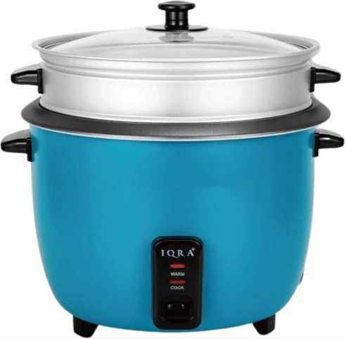 IQRA 2.8-liter 2-In-1 Rice Cooker with Steamer IQRC28ST, 1,000 watts - Blue