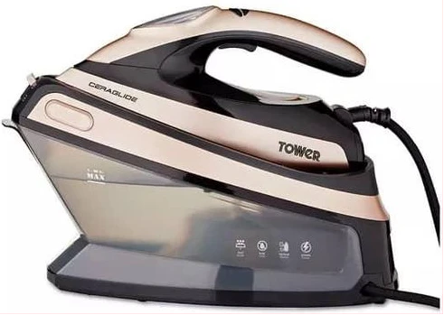 Tower Ceraglide 2400W 1.5L Steam Station, Vertical, Steam Generator Iron- Multicolor