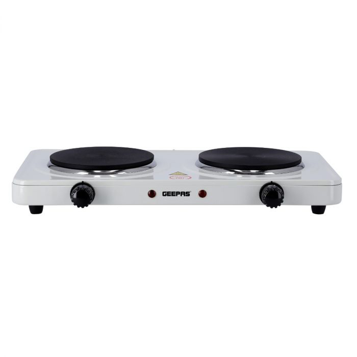 Geepas GHP32014 Electric Double Hot Plate - White
