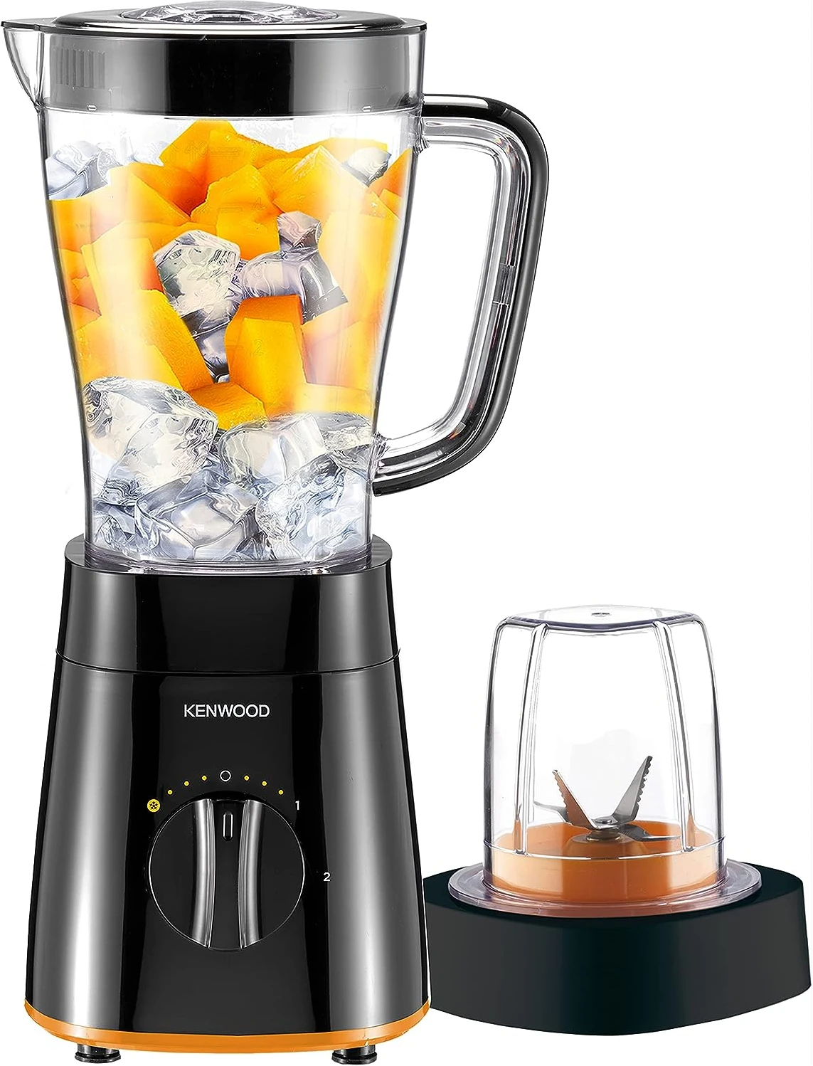 Kenwood Blender 500W Smoothie Blender/Smoothie Maker 1.5L With Multi Mill (Grinder/Chopper), Ice Crush Function BLP15.150BK Black