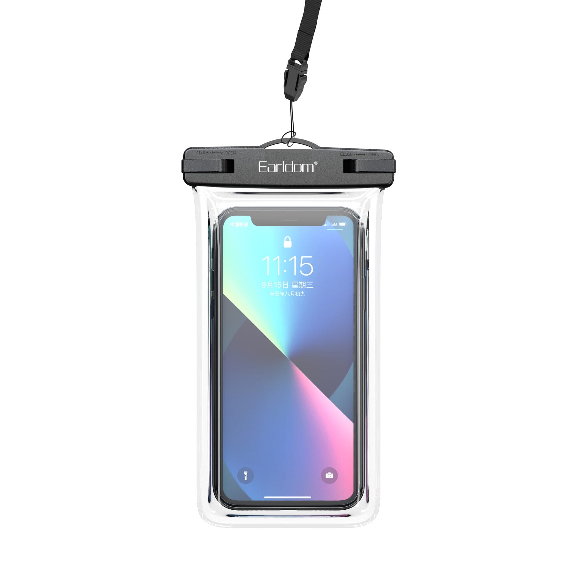 Earldom® Waterproof IPX8 Phone Case Pouch- Black