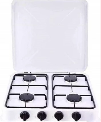Starlux 4 Burner Gas Stove Cooker Plate With Automatic Ignition - White.