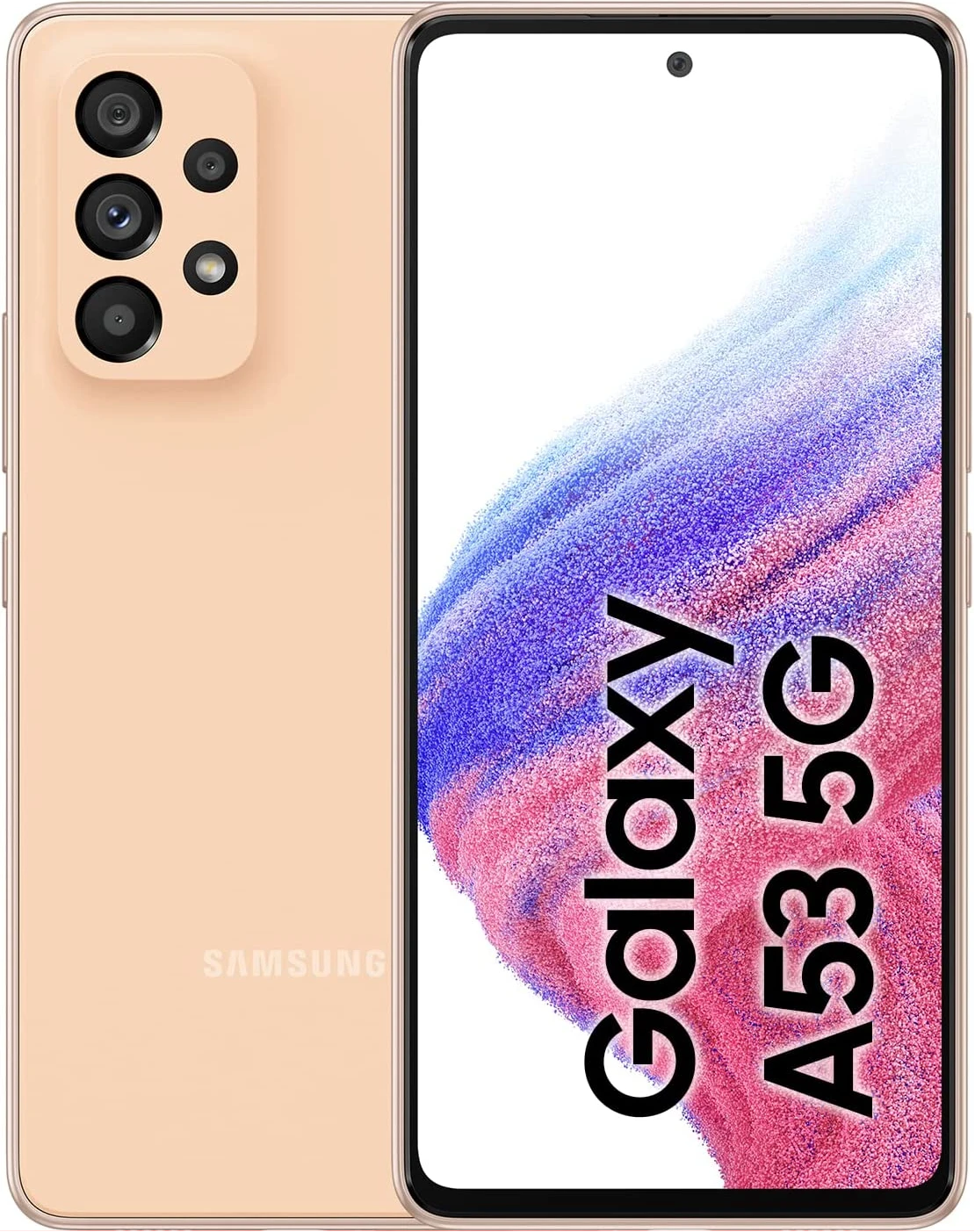 Samsung Galaxy A53 5G Dual A536E 128GB ROM, 8GB RAM, 64MP, 6.5" - Peach