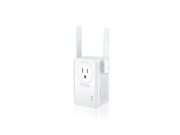 TP-Link TL-WA860RE WiFi Extender Booster with Passthrough Socket, Ethernet Port N300Mbps, Internet Booster, WiFi Repeater,WiFi Extender,App Control, WiFi Booster Range Extender, Plug and Play,UK Plug