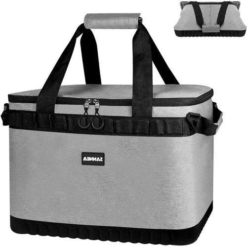 30L Insulated Lunch Bag for Women Men, Reusable Lunch Box for Office Work School Picnic Beach-Leakproof Cooler Tote Bag Freezable Lunch Bag with Adjustable Shoulder Strap for Adult - Multicolor