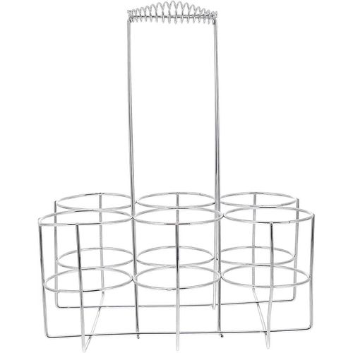 Portable Decdeal Metal Beer Carrier 6 Bottle Rack Countertop Wine Milk Bottle Holder Basket Party Beer Basket Stand Organizer for Hotel,Restaurant,Bar,Wedding,Banquet,Party,Accommodation