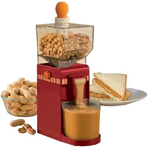 Electric Peanut Butter Maker With Removable Grinding Disk And Container, Home Anti Slip Grain Grinder for Cashews, Almonds, Hazelnuts, Nut Cooking Grinder Home Tahini Machine Automatic Refiner For Bak