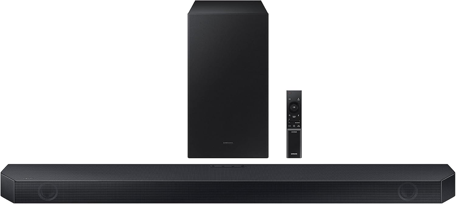Samsung HW-Q600C 3.1.2ch Soundbar w/Dolby Audio, Q-Symphony, Adaptive Sound, HDMI eARC, Game Mode Pro, Bluetooth, Acoustic Beam, Tap Sound