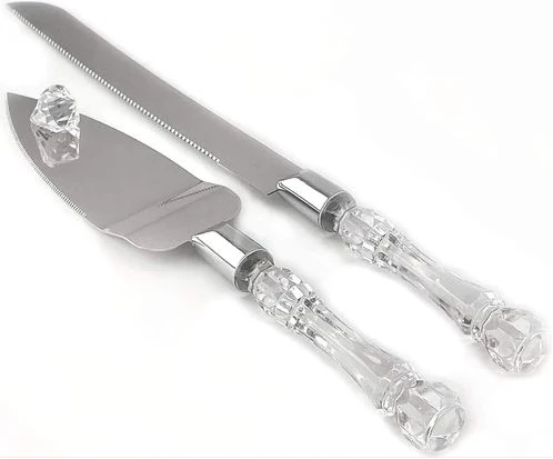 Cake Knife Server Slicer Cutter Pizza Shovel Decorating Tool Set, Silver