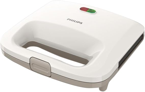 Philips Sandwich Toaster  HD2392/00, Easy Push Down Lock System, Heating-up And Ready-to-cook Light, Vertical, Compact Storage, Cord Winding Facility, Special Non-stick Coating Makes Cleaning Easier