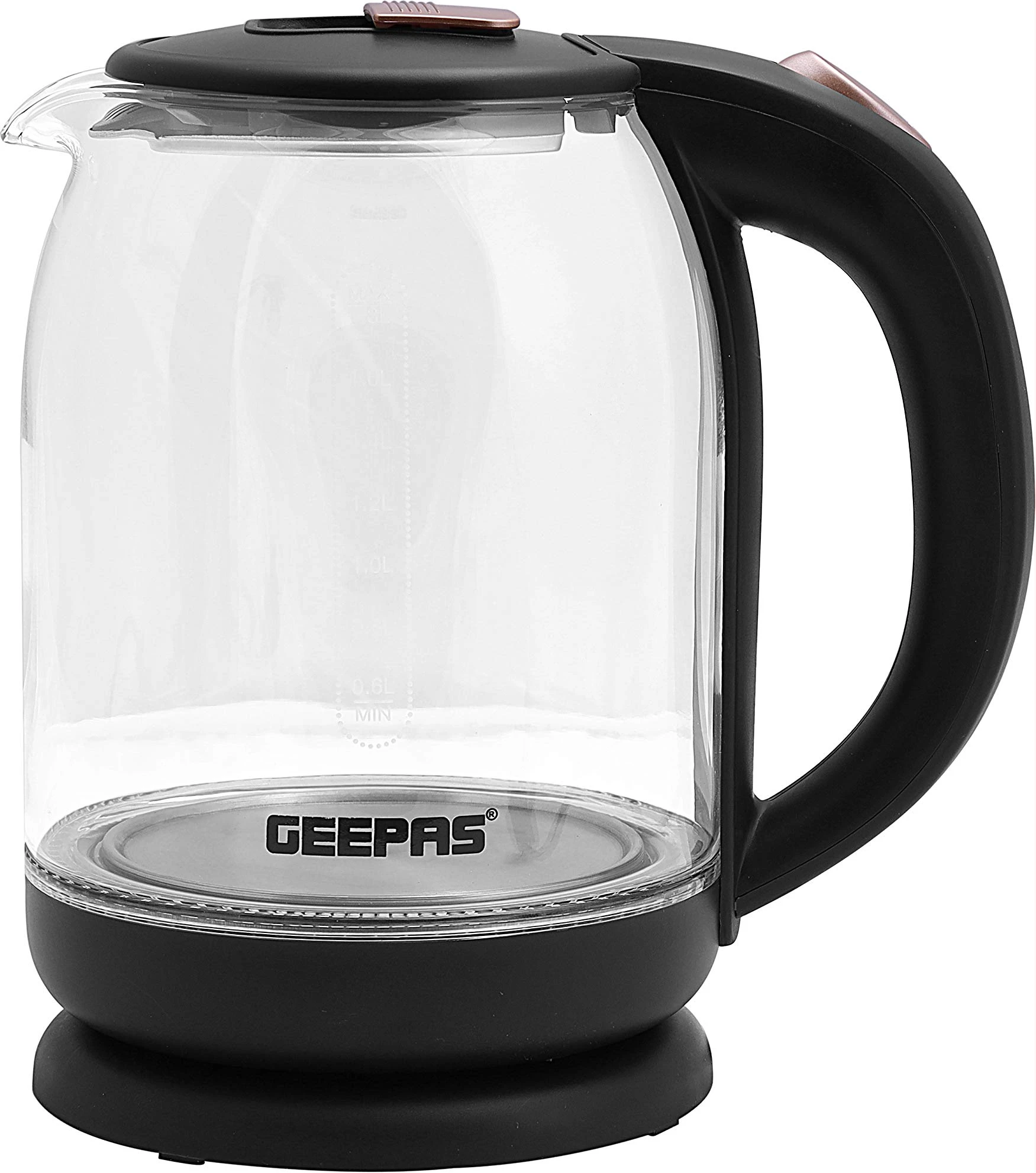 Geepas Electric Glass Kettle 1.7 Liter, 2200W - GK9901