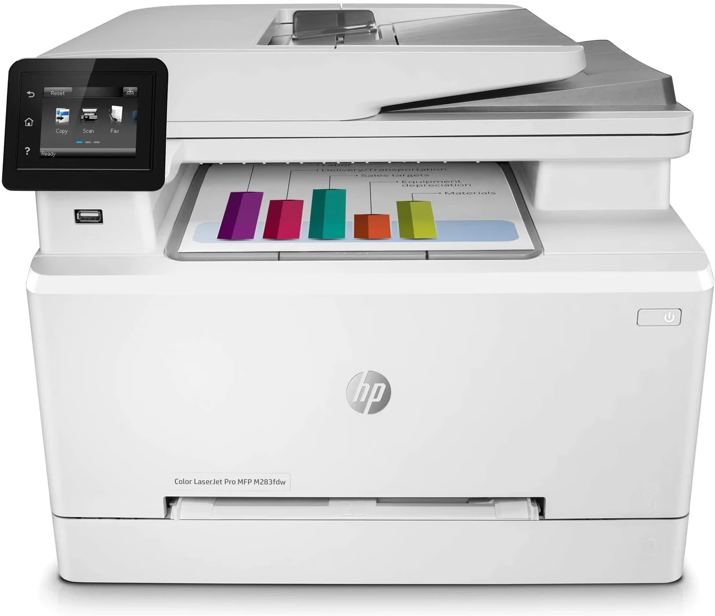 HP Color LaserJet Pro M283fdn Printer, Wireless All-in-One Laser Smart Business Printer, Remote Mobile Print, Scan & Copy - White