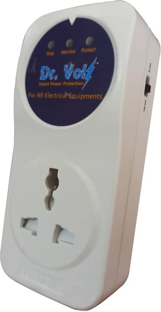 Dr. Volt 13 Amps Power Surge Protector IQ-PG13A, For TVs, Fridges, Laptops, Freezers & More - White