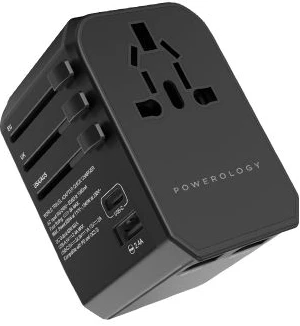 Power Powerology PD45W QC 3.0 Universal Travel Adaptor -Black