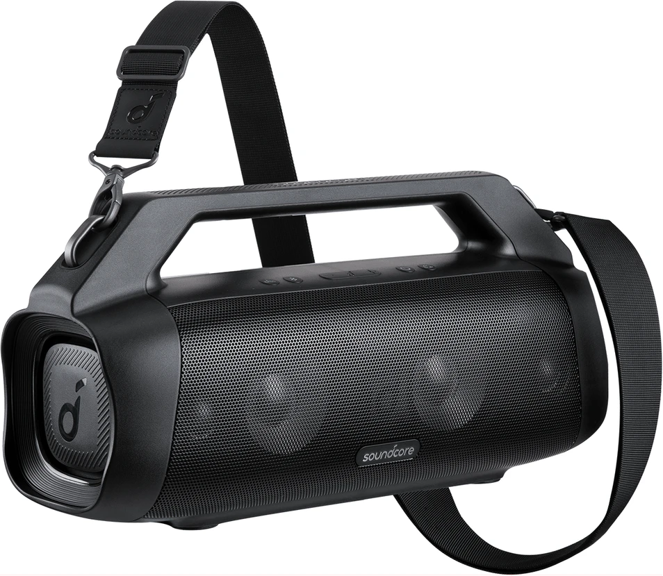 Soundcore Anker Motion Boom Plus IP67 Portable Speaker, 80W Stereo Sound, Custom EQ & BassUp, USB-C, Bluetooth, Built-in Power Bank, Waterproof Bluetooth Speaker for Camping, Pool, Beach, and Backyard