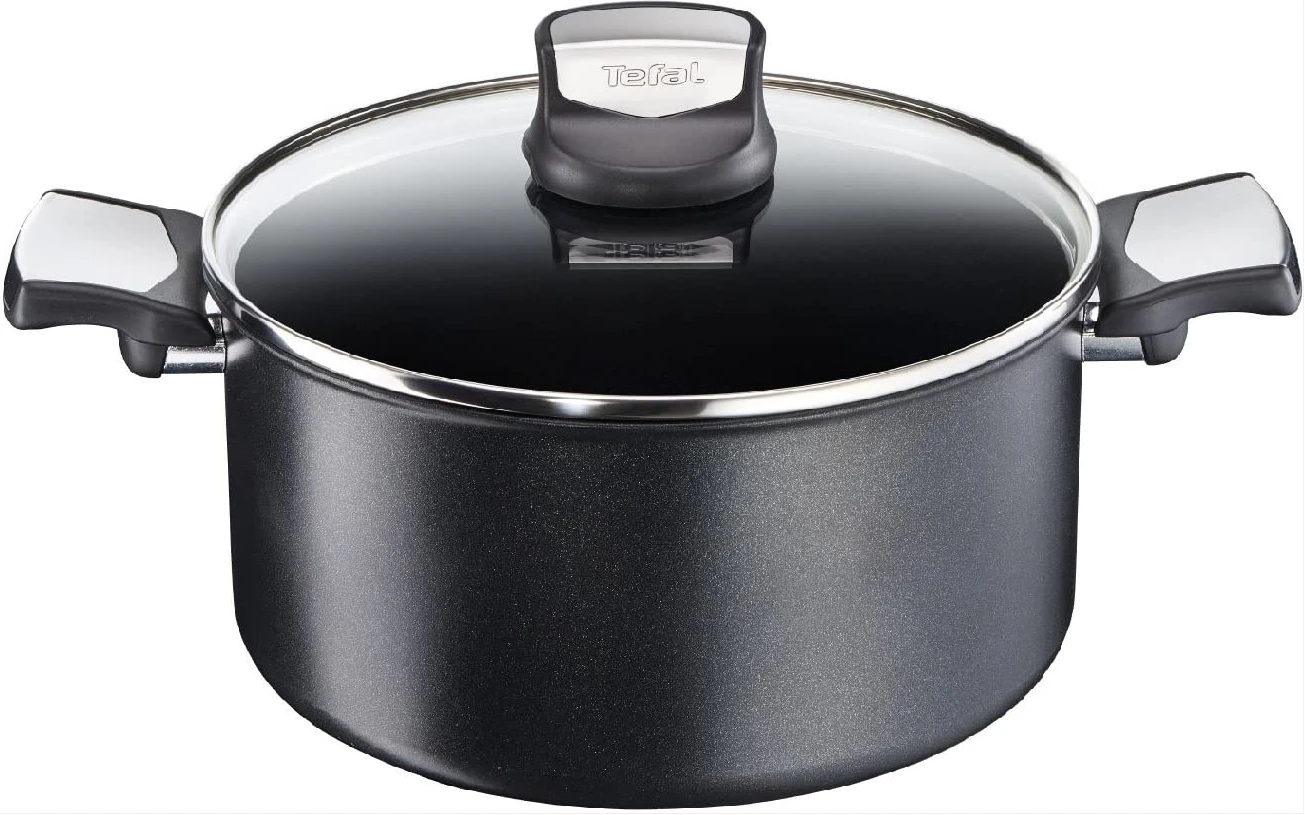 TEFAL Expertise 20 cm Casserole with Lid, Non-stick, Induction, Black, Aluminium, C6204472