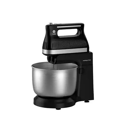 Sokany 4L Professional Stand Mixer With Stainless Steel Bowl For Easy Baking - Silver/Black