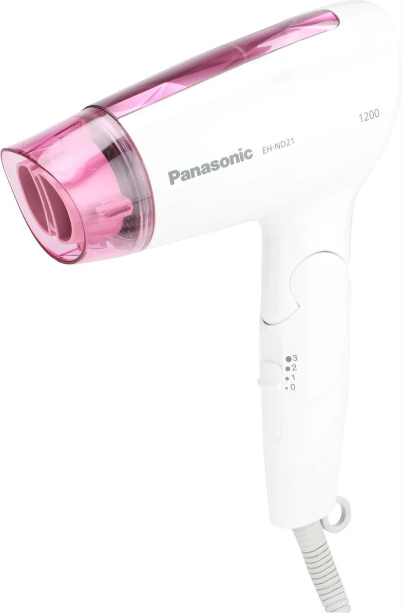 Panasonic EH-ND21-P62B 1200 Watts Foldable Hair Dryer with Cool Air and Quick Dry Nozzle - White