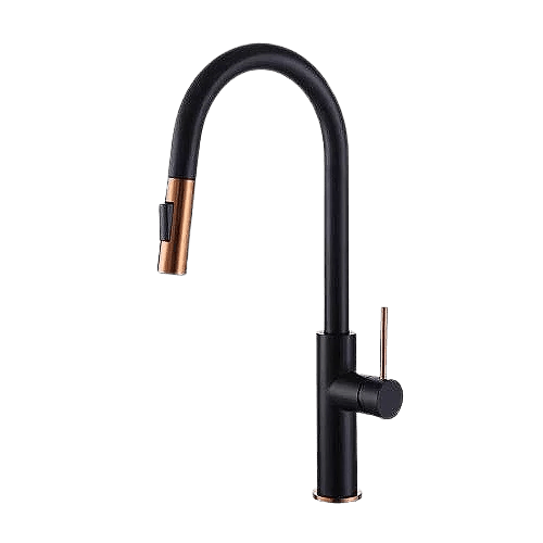 Newmatic T14MF Kitchen Flexi Mixer Tap - Black