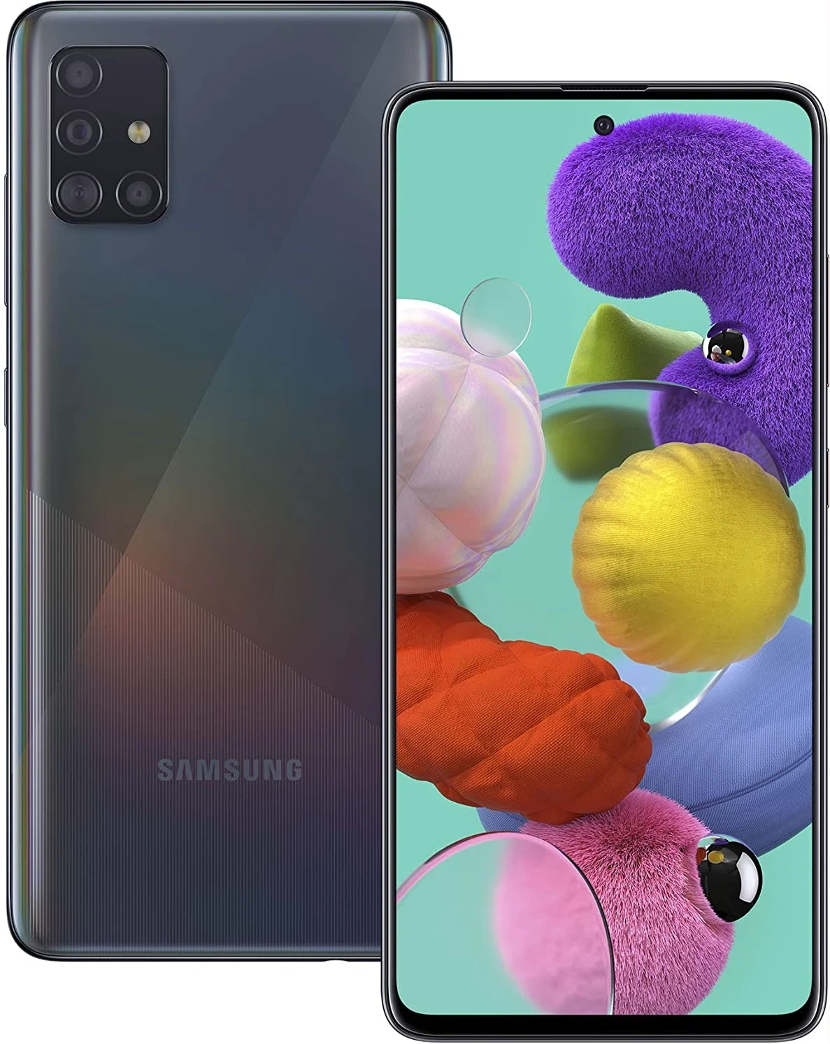 Samsung Galaxy A51 Mobile Phone; Dual SIM 6.5" 4GB RAM 128GB ROM 48MP, 4000mAh Li-Po - Prism Crush Black