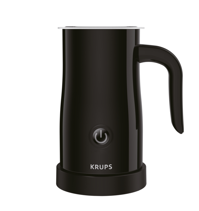 Krups XL100840 Frothing Control Milk Frother│Non-Stick Coated Jug│0.15L Capacity for 2 cups of Cappuccino - Black