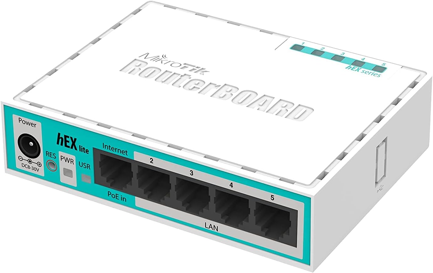 Mikrotik RouterBOARD hEX lite 5 Ports Router 5 X 10/100 PoE OSL4 - (RB750r2)