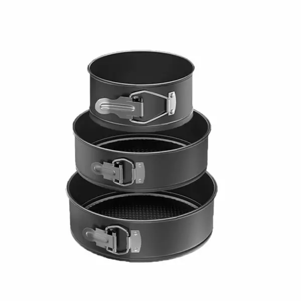 Decakila Spring Foam 3Pcs Nonstick Cake Pans, Leakproof Round Cake Pan Set Bakeware Cheesecake Pan KMTT078B