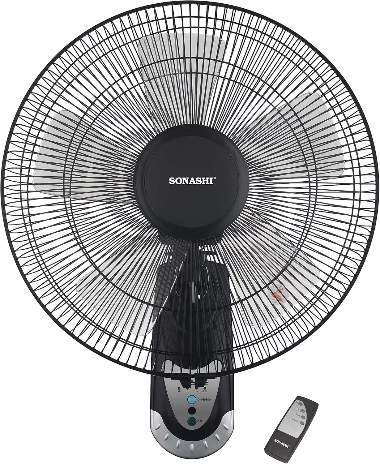 Sonashi 16 Inch Wall Fan With Remote Control Black SF-8007WR - [2 YR WRTY)