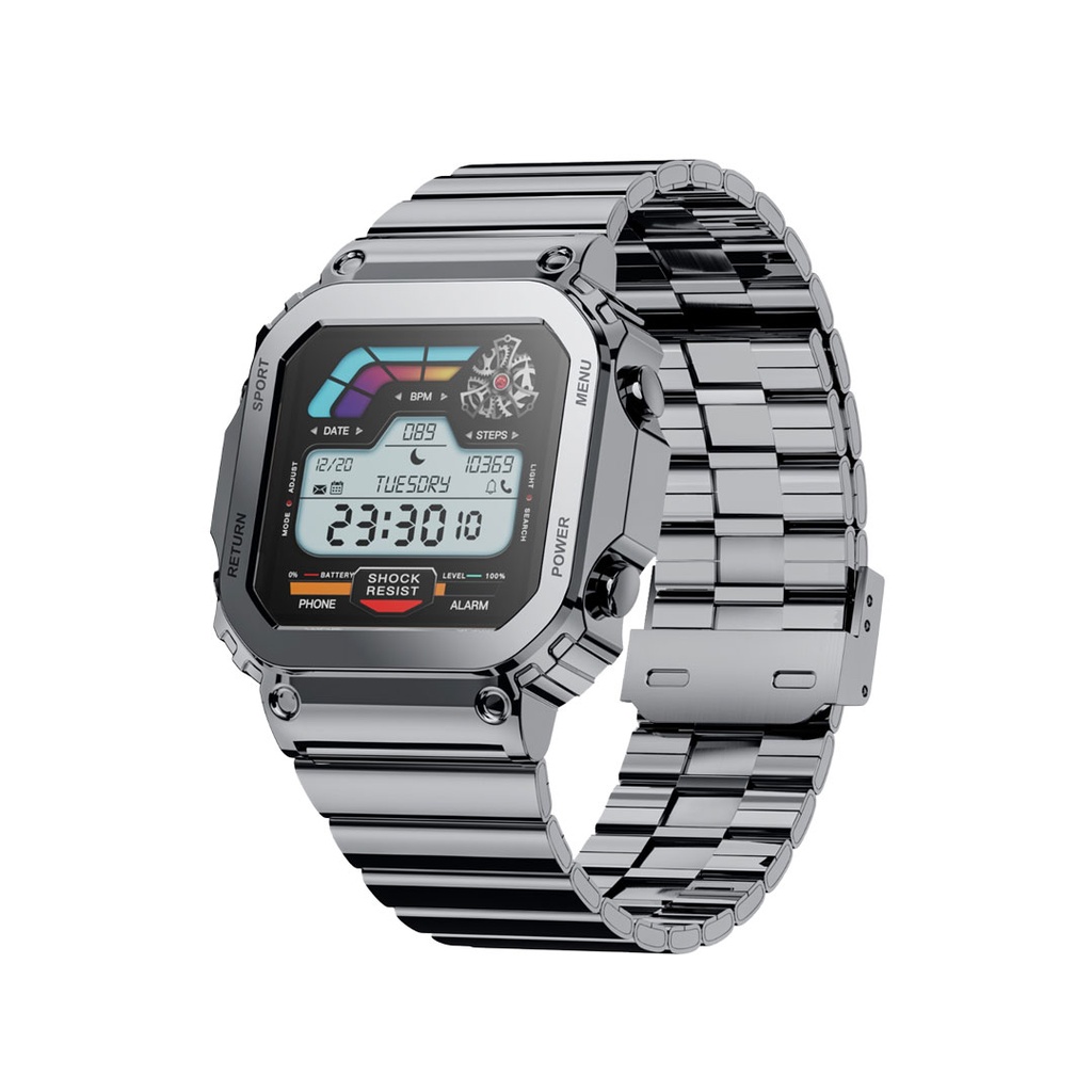 Porodo Nomad Smart Watch,Activity Tracker,Health Monitoring,IP67 Water Resistant,5 Days Battery Life,calling via Bluetooth,Real-Time Notification,Camera Shutter,Find Phone Feature