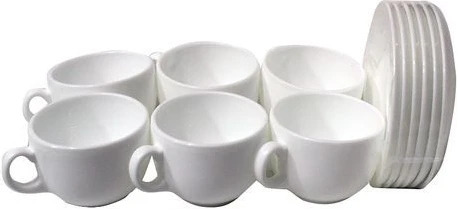 Luminarc 6 Pieces Of Cups And 6 Saucers -White