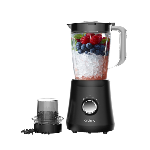 Oraimo 1.5L 2-In-1 Smart Blender Sleek, 2 Speed Controls, 500W, Plastic Jar - Black