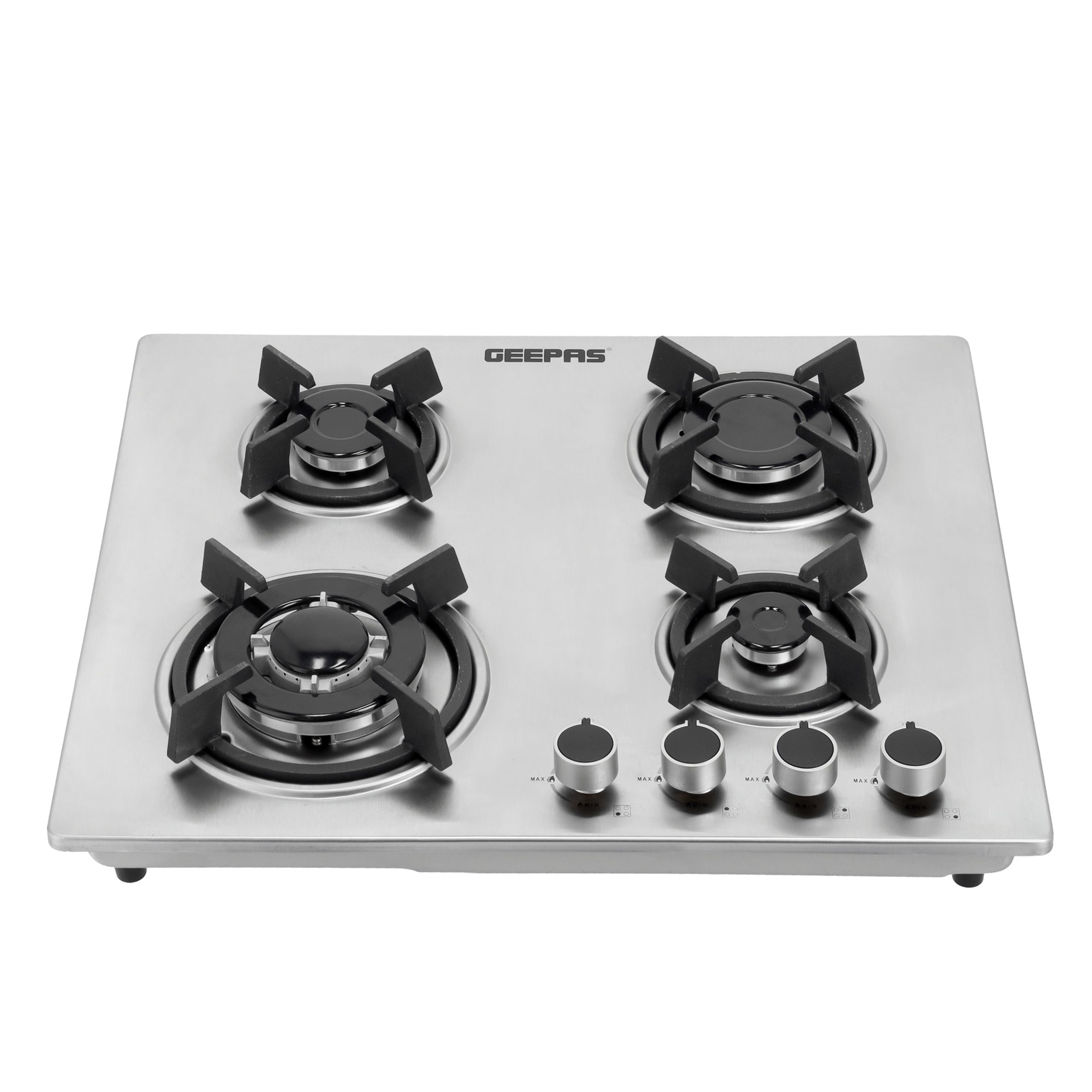 Geepas 60cm Stainless Steel Built-in Gas Hob GGC31026