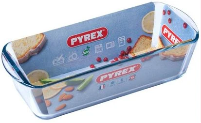 Pyrex Glass Loaf Pan Mould Dish For Baking Bread, Colourless