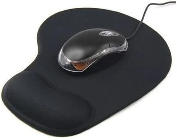 Soft Mouse Pad With Wrist Support - Black