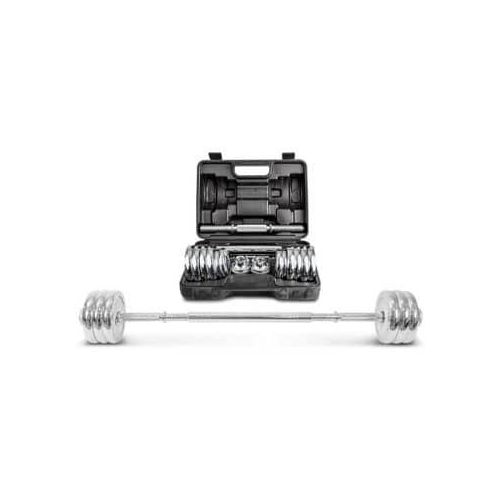 15KG Chrome Adjustable Durable Pure Iron Plated Weight Dumbells Fitness Dumbbell Electroplating Weight Bars Gym Dumbells Barbell Roller Set for Men Body Building Home