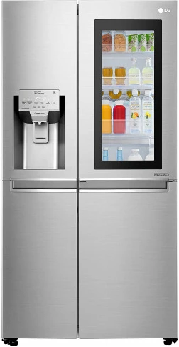 LG 668 L InstaView Door-in-Door Wi-Fi Inverter Side-by-Side Refrigerator (GC-X247CSAV, Noble Steel)