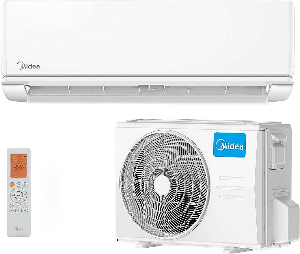 Midea 18000 BTU UniCool Wall Split Inverter Air Conditioner MSGP12C-18CRFN8 w/ Built-in AVS, WiFi Control, Air Purification, R410a,  - White