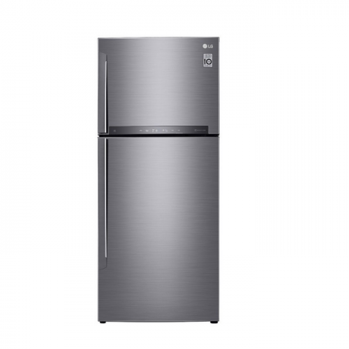 LG 438-Litres GL-H652HLHU Fridge; Double Door Frost Free Refrigerator Platinum Silver