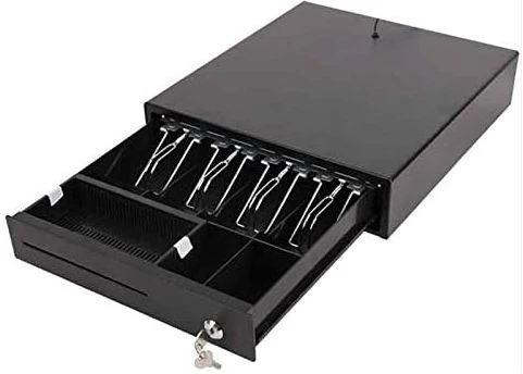 Money Box Supermarket Cash Register Cash Box Drawer Type Cash Box Cash Box Storing Money - Black