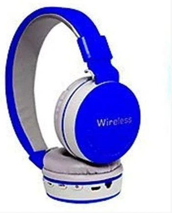 Bluetooth Wireless Fully Dolby Headphones for PC And All Smartphones -MS-881A - Blue,Grey
