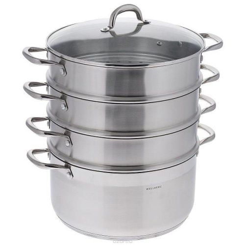 32Cm - 4 Layer Stainless Steel Food Saucepan And Steamer Soup Pot -Silver.