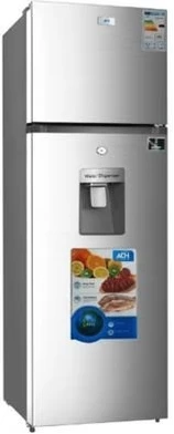 ADH 276 - Litres Fridge With Water Dispenser, Double Door Defrost Refrigerator - Silver