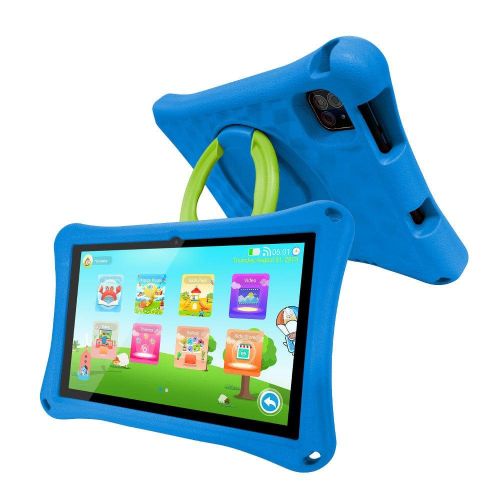 Oteeto K10 Kids Tablet 10 inch Android 13 Tablet for Kids, 8GB RAM+256GB ROM Toddler Tablet with 6000mAh Battery IPS HD Display Support WiFi Bluetooth Parental Control Kids Learing Tablet with Blue Ca