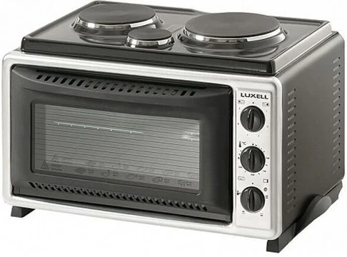 Luxell 39 Litres Electric Oven Cooker Grill With 3 Hot Plates - Black